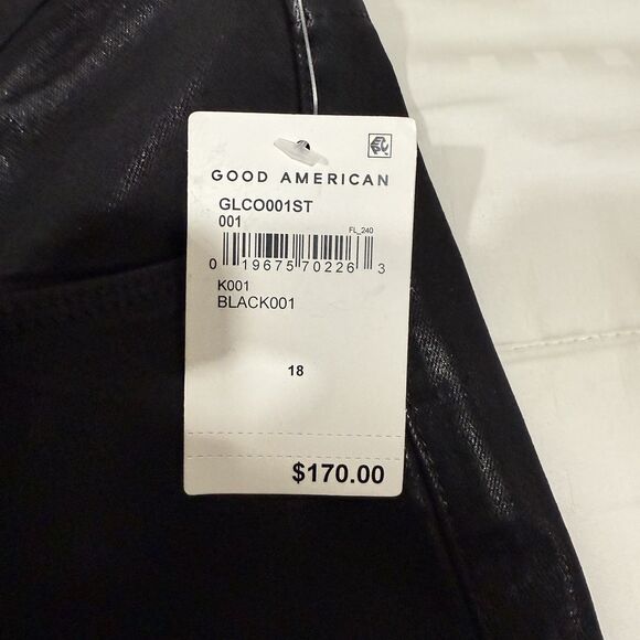 Good American Good Legs Black Skinny Jeans 29" Inseam Women's Size 18 NWT - Picture 6 of 12